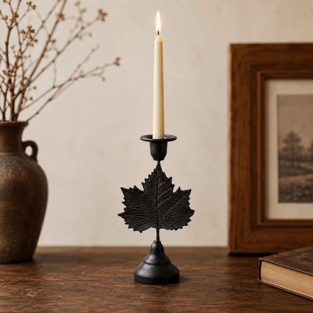 Elegant Tabletop Candle Holder Luxury Leaf Candle Stand Romantic Candlestick Holder Wedding Props