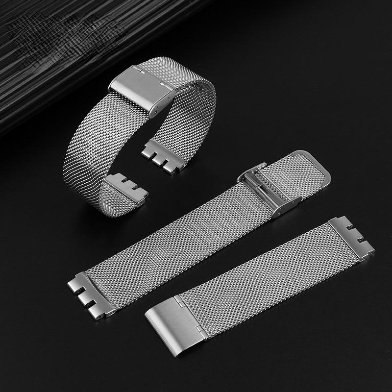 Новый миланский металлический ремешок для часов SWATCH YCS YAS YGS IRONY, браслет из нержавеющей стали, 17 мм 19 мм 20 мм, для мужчин и женщин, дышащий