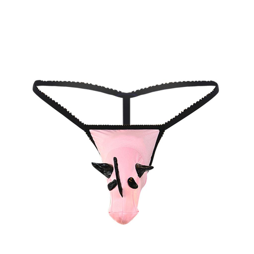 Мужское нижнее белье Носорог Слон Сексуальные Т-стринги Сексуальные Т-стринги Модные стринги Т-бэк Микро стринги Трусы Нижнее белье боксеры hombre