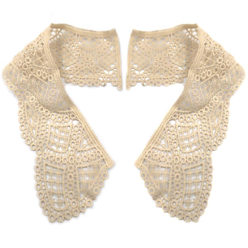 Milk Silk Embroidered Collar, Water-Soluble Lace False Collar, Hollow Corsage, Embroidered Shoulder Collar Accessories, Doll Collar.