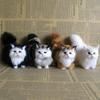 Mini Faux Fur Ornament Kitten Doll Model Plush Cat Toy