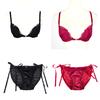 Woman Girl Lace Push Up Front Buckle Underwear Lingeries Bra Sets 32-36B