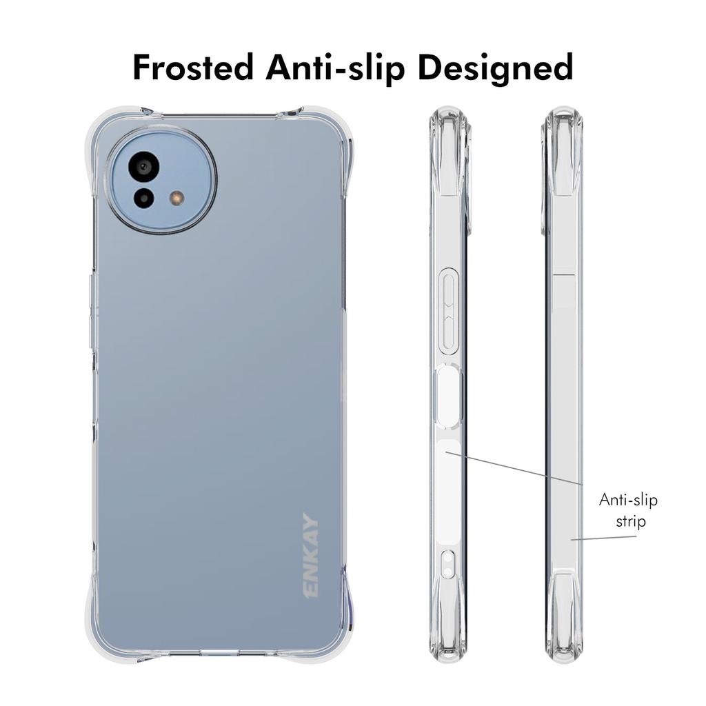 For Sharp Aquos Wish5 Clear Phone Case ENKAY HAT PRINCE Shockproof Anti-slip TPU Cover