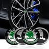 4Pcs 3D For Skoda black/green 56mm Sticker 60mm Car emblem Wheel hub Center Cap Badge covers sticker Decals Styling Accessories usbn43