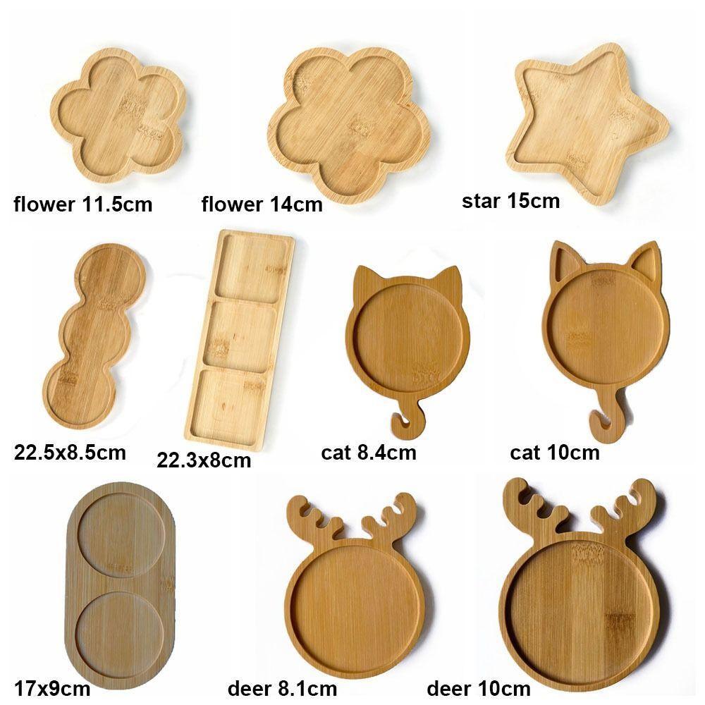 Пятиконечная звезда Подставка для цветочного горшка Бамбуковая деревянная подставка для кашпо Основа Подарок Суккуленты Бонсай Держатель