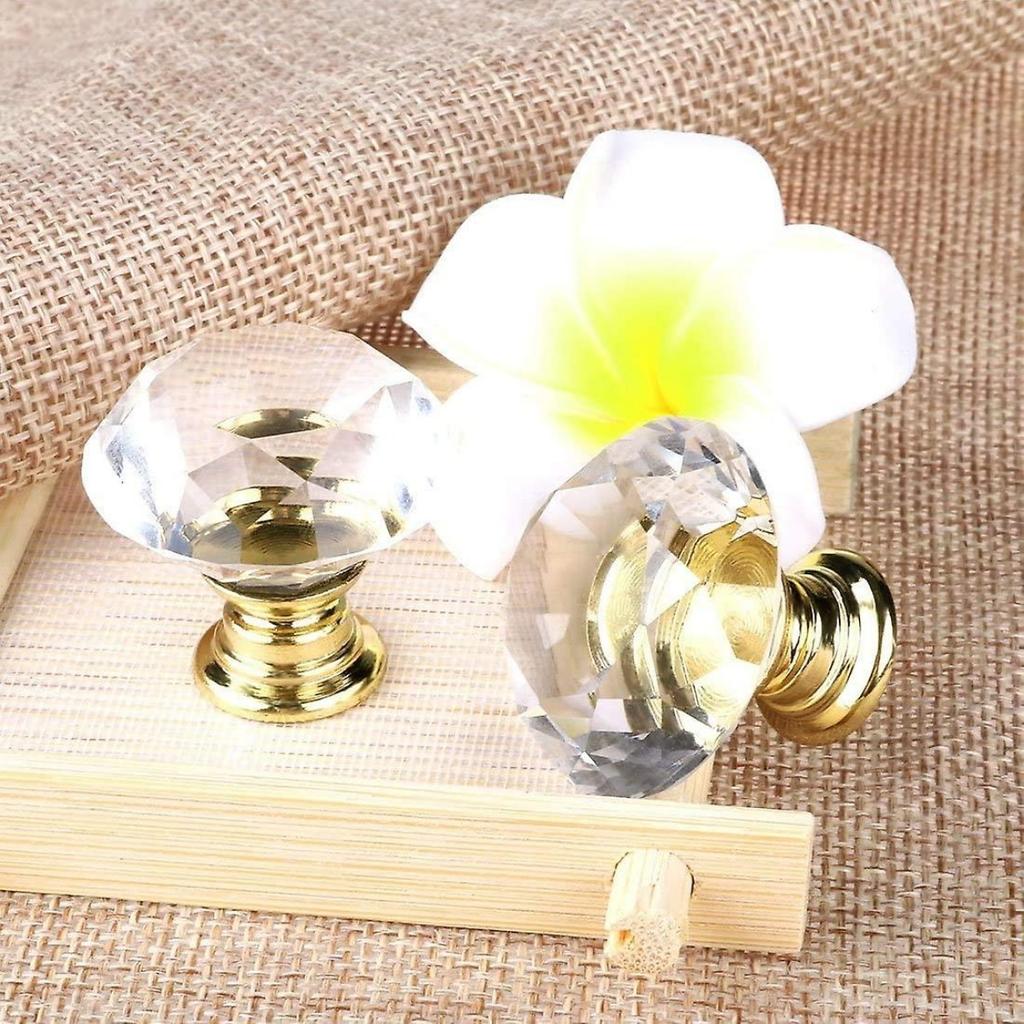 10 шт. 30 мм алмазные стеклянные ручки для ящиков с винтами для домашнего офиса