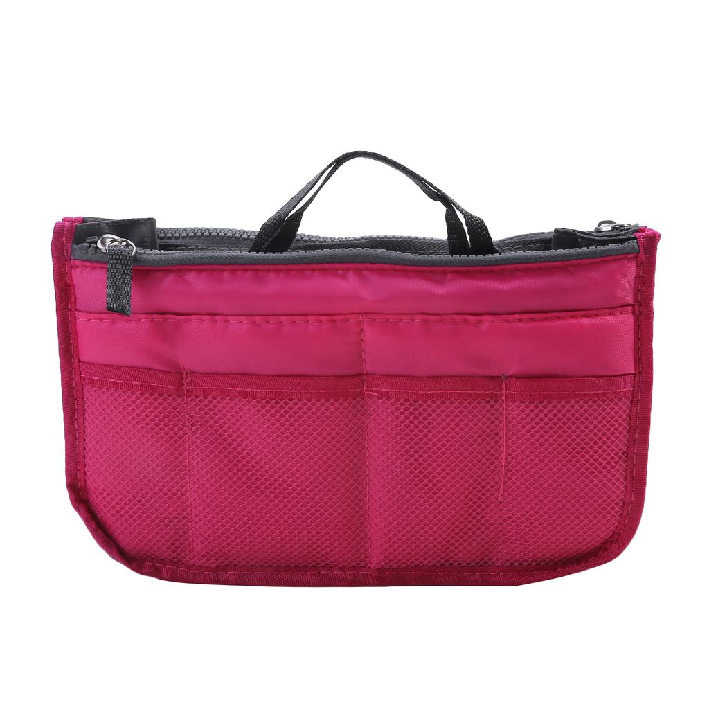 Косметичка-органайзер, вставная сумка, многофункциональная, женская, однотонная, косметичка, дорожные сумки, высокое качество, большая вместимость