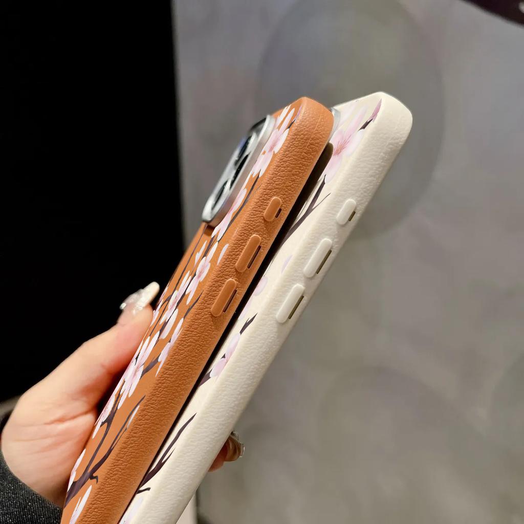 Чехол для телефона с узором личи для iPhone 11 12 13 14 15 16 17 Pro Max XS XR X 7 8 Plus 16E Air с цветочным принтом Мягкий силиконовый чехол