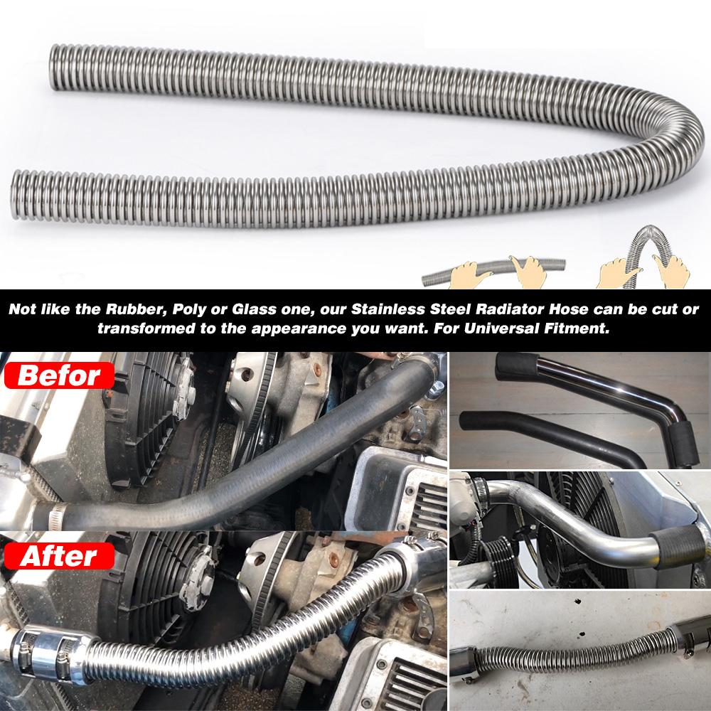 Комплект шлангов радиатора 24" 36" 48", комплект гибких шлангов радиатора из нержавеющей стали с зажимом для крышки