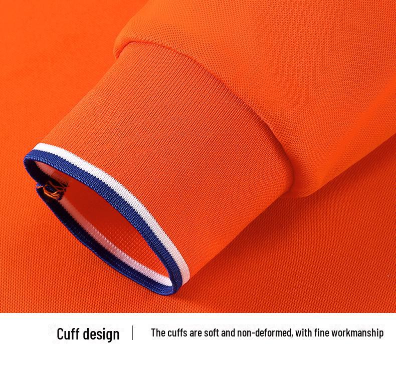 Рубашка поло с фирменным логотипом, с длинным рукавом, осень/зима, культурная рекламная рубашка