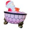 Christmas Santa Bubble Bath Lamp Bedside Light, Handmade Reading Book Desktop Ornament for