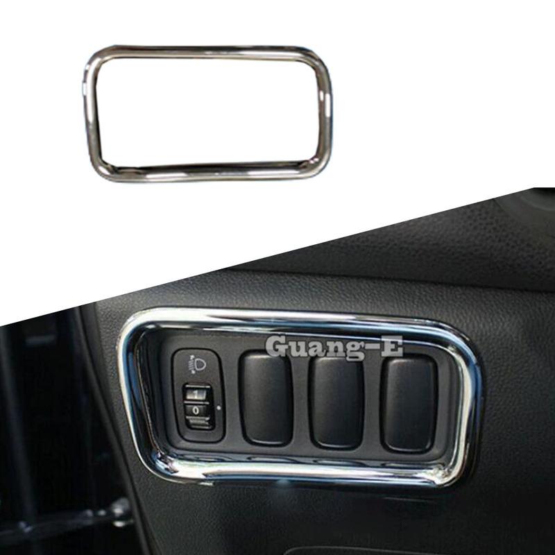 For Mitsubishi ASX 2013 2014 2015 2016 2017 2018 Car Stick Styling Cover ABS Front Head Light Switch Button Trim Frame Lamp 1PCs
