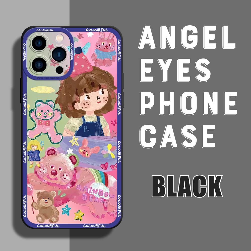 Для iPhone 16 15 14 Pro Max Redmi Note 13 12 Pro Samsung S25 S24 Ultra A13 A14 A15 A16 мультяшный милый узор для девушки мягкий защитный чехол для камеры с полным объективом