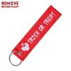 Red Woven Tag Fashion Car Keyrings Motorcycle Key Chains