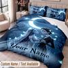 Custom Name Text 3Pcs Bedding Set Corpse Bride Emily Victor Duvet Cover And Two Pillowcases