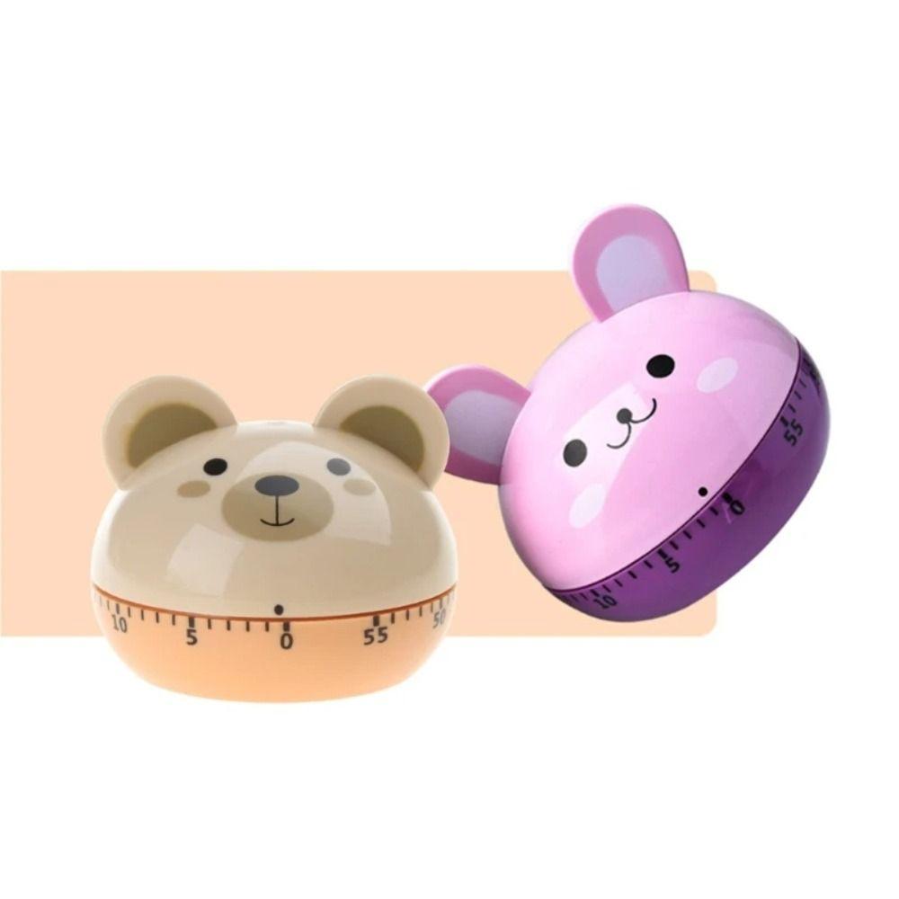 60Minutes Cooking Timer Cartoon Time Management Tool Easy To Operate Animal Mechanical Timer Adult