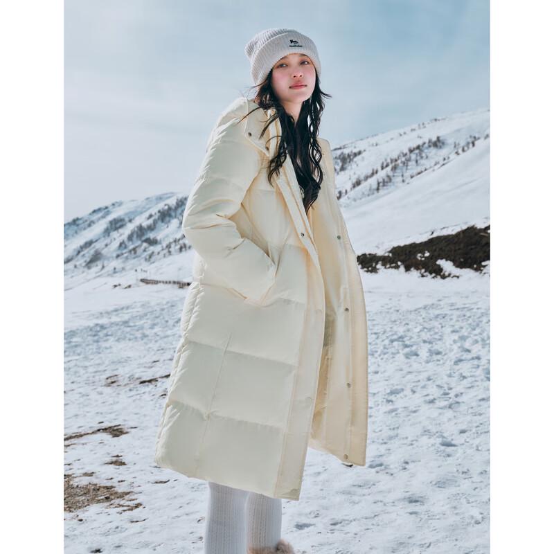 Женский длинный пуховик с капюшоном Qiushui Yiren