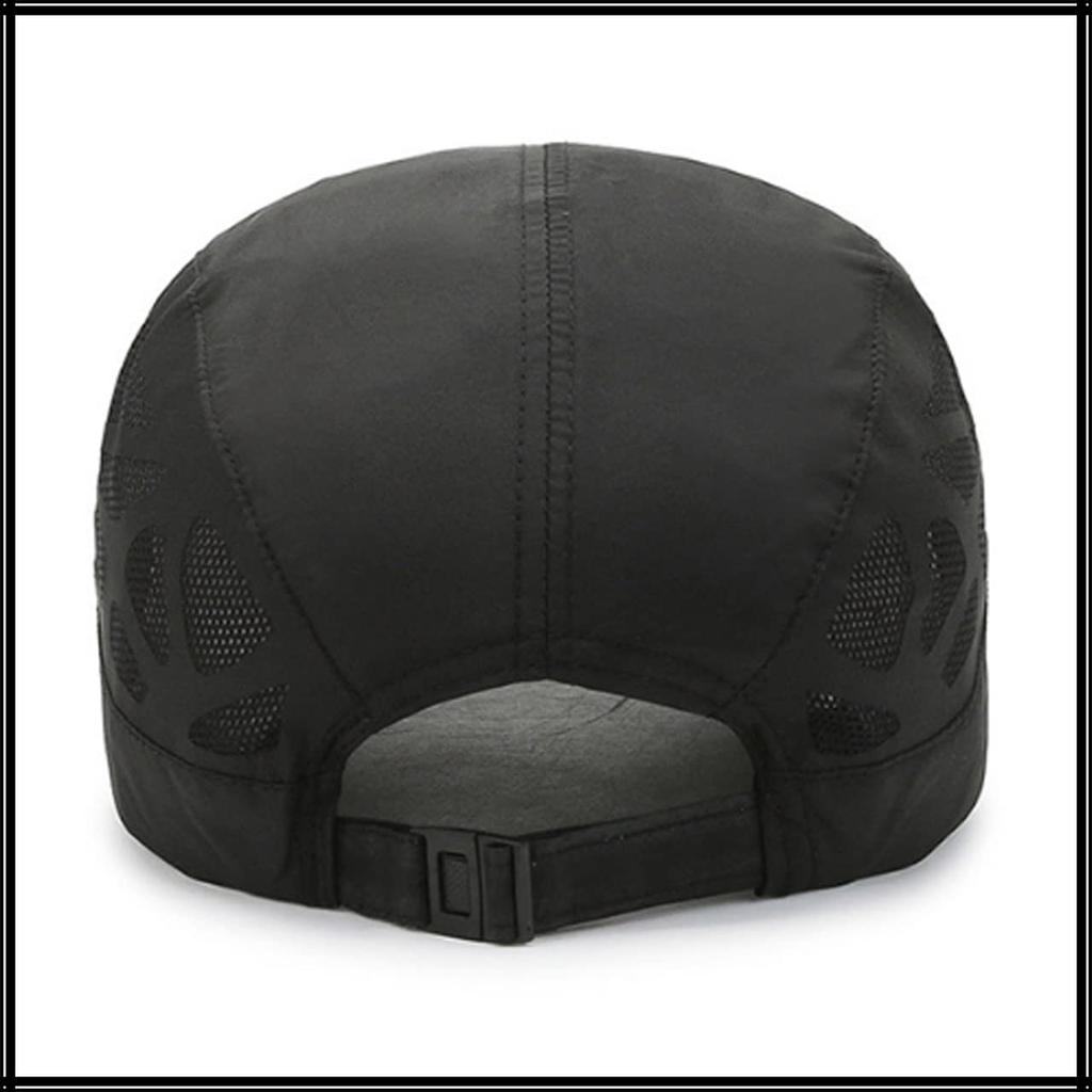 Mesh Cap SPORTS Logo Hat Sports Running Lightweight Quick Drying CA510 [White Fang] Men's Women's (Navy)