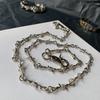 Хип-хоп брючная цепочка металлическое панк ожерелье модная длинная поясная цепочка женская мужская джинсовые аксессуары