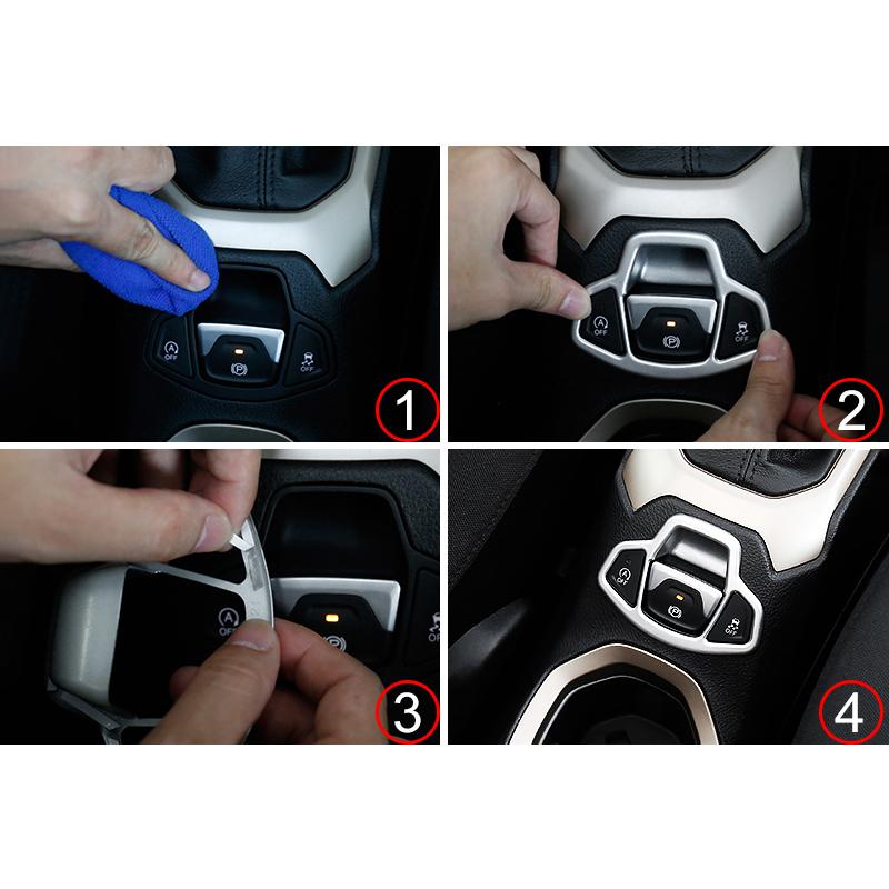 Для Jeep Renegade 2015 2016 2017 2018 2022 2023 ABS Кнопка ручного тормоза автомобиля Панель Отделка Крышка Украшения