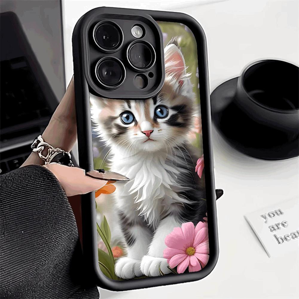 Calico Kitten with Blue Eyes Phone Case for Xiaomi Redmi Note 14 13 12 11 10 9 8 7 Gel Flexible Anti Scratch Protective Case