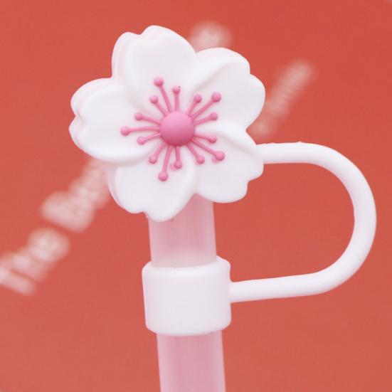 4/7 шт., силиконовые чехлы для соломинок с цветами, пылезащитная крышка для стакана на 20–40 унций, пищевой многоразовый соломенный топпер, аксессуар для соломы без пыли