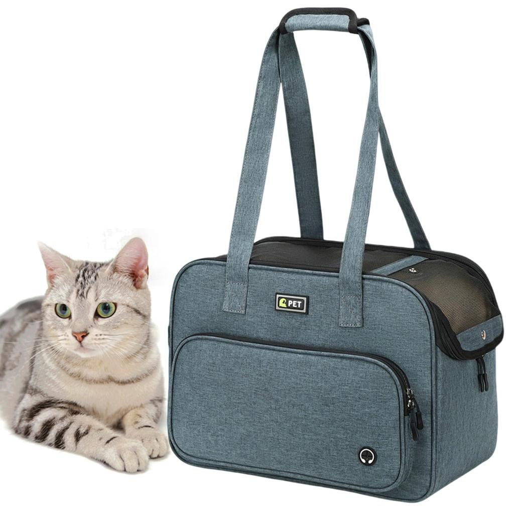 Сумка-переноска для маленьких и кроликов Okiki с тканевой сумкой для питомцев на случай катастрофы и для предотвращения выпрыгивания питомцев кошки, собаки, коврик, 3-сторонний тоут/на плечо