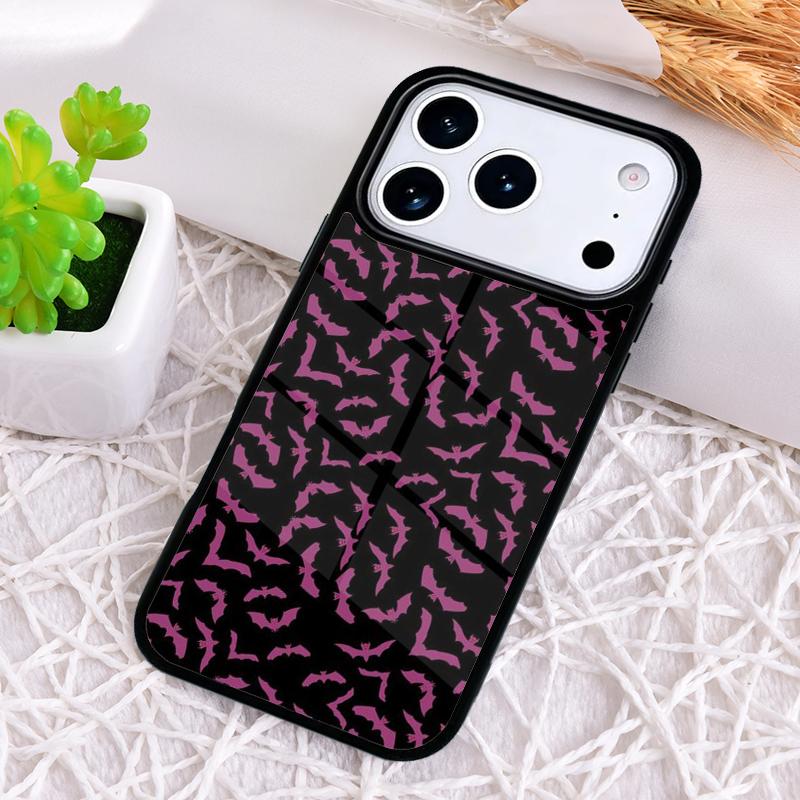 Чехол для телефона с летучей мышью на Хэллоуин для iPhone 17 Air 16 15 11 12 14 13 Pro Max Ударопрочный чехол