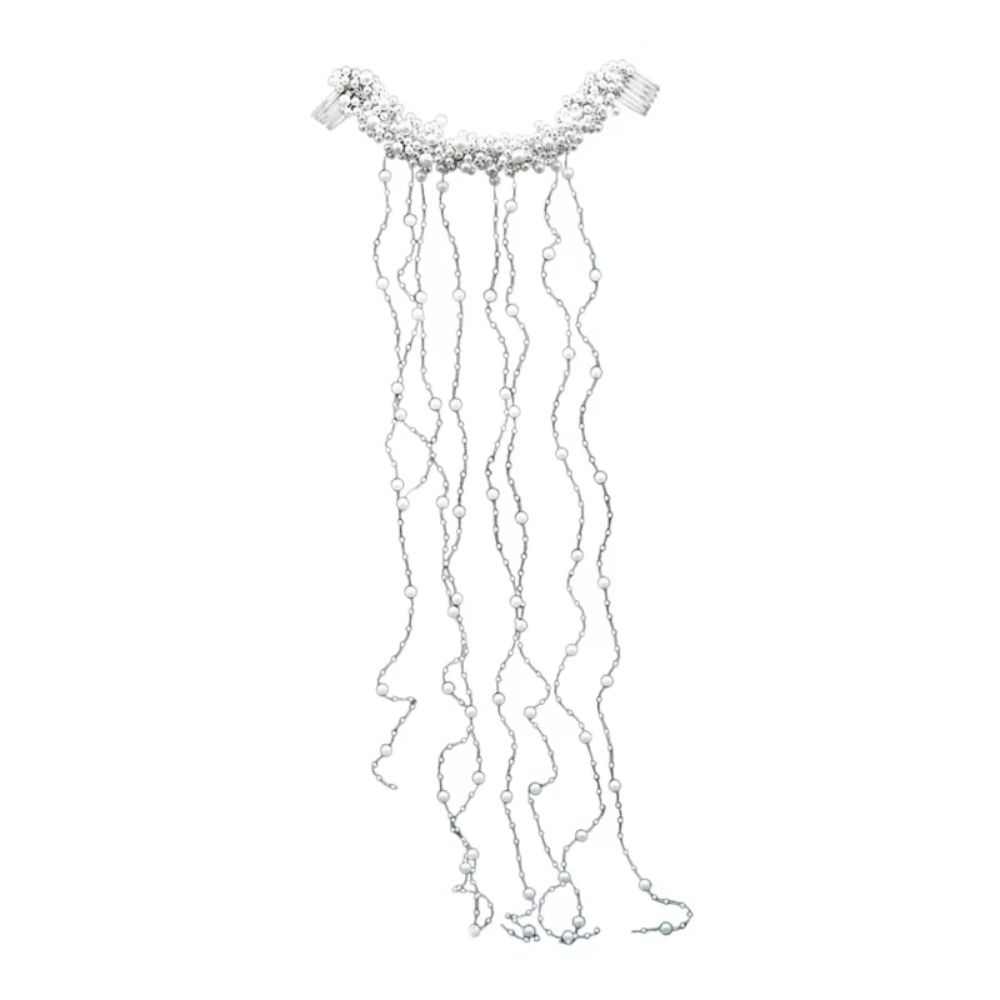 Romantic Bridal Pearl Hair Vine Exquisite Pearl Hair Comb Wedding Hair Piece Banquet Event