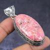 Rhodochrosite Gemstone 925 Steling Silver Jewelry Pendant 2.40" K3g33