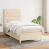 VidaXL Divan Bed with Mattress Cream 80x200 Cm Fabric - Model 3142534