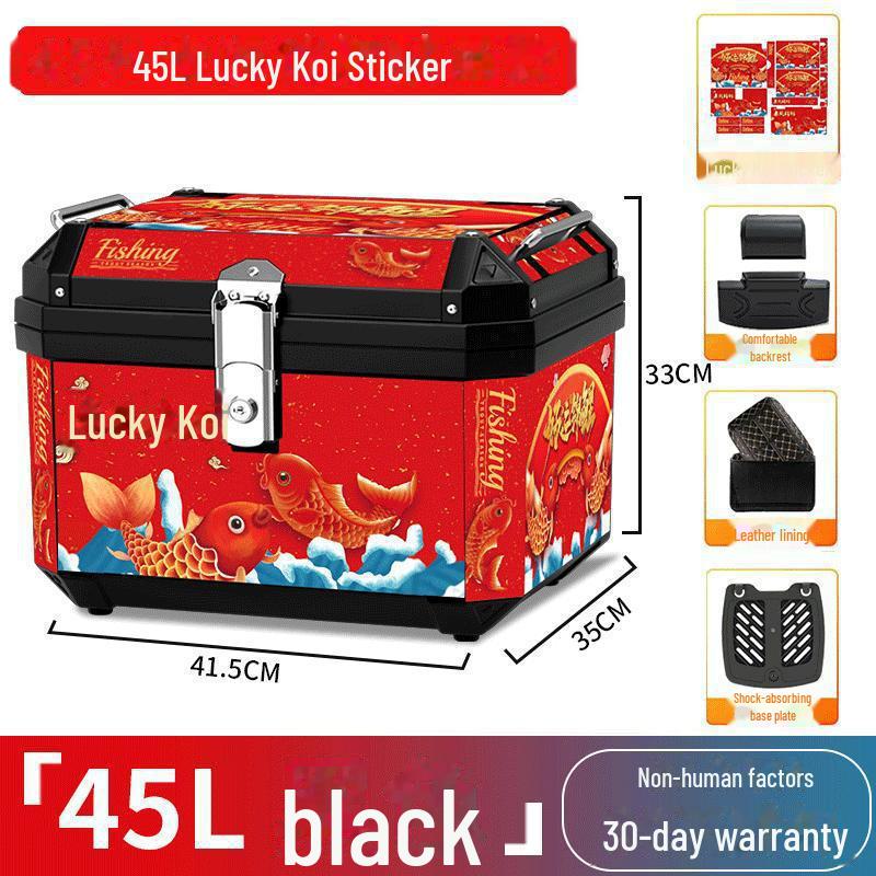 Universal Waterproof Motorcycle and Electric Scooter Trunk: Large Capacity Tail Box for Storage and Takeout