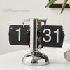 Clock Digital  Down Clock Retro Minimalist Single Foot Mechanical Auto  Clock Desk Clock for Home Livingroom Decor