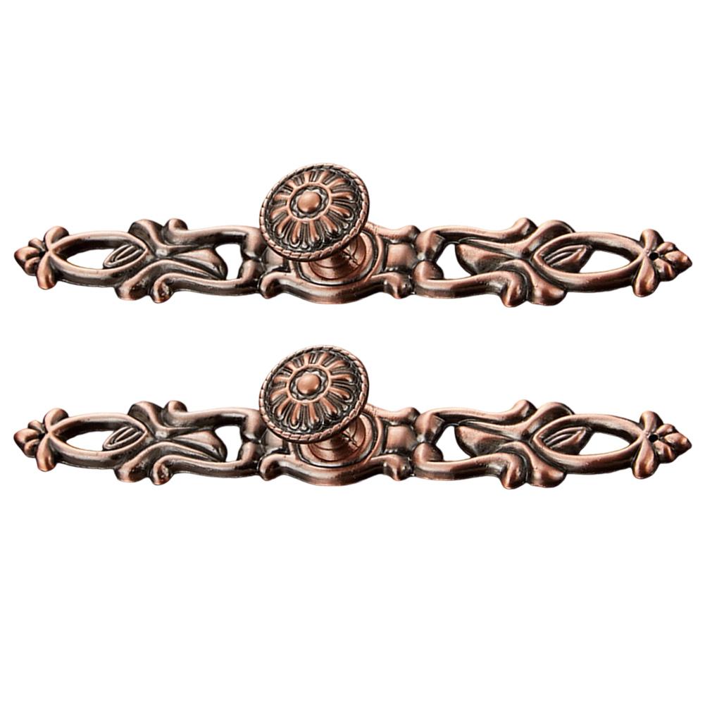 Retro Cabinet Pulls Vintage Red Bronze Door Handles Kitchens Furniture Door Handles Wardrobe Drawers Knobs Furniture Hardware