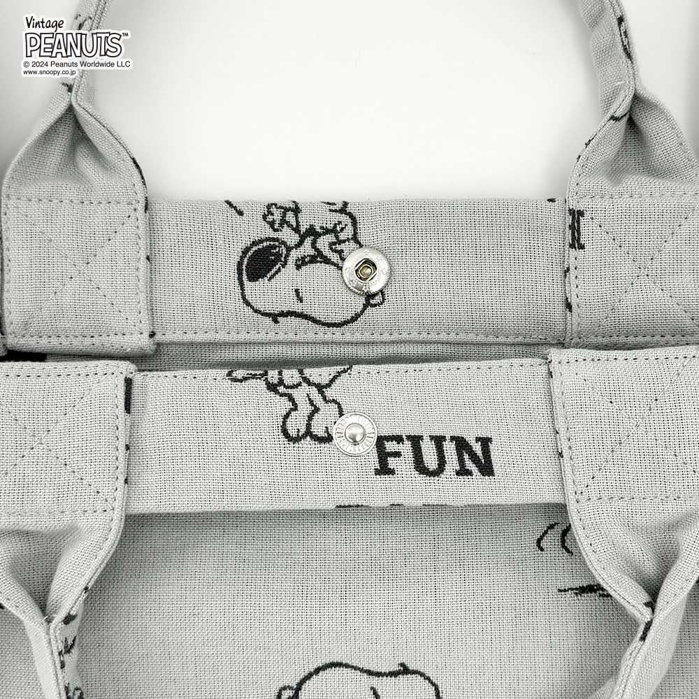 8587 Snoopy Вертикальная сумка-тоут 2-в-1 IP Tall жаккард Peanuts8P [Rootote] (02 Бежевый)