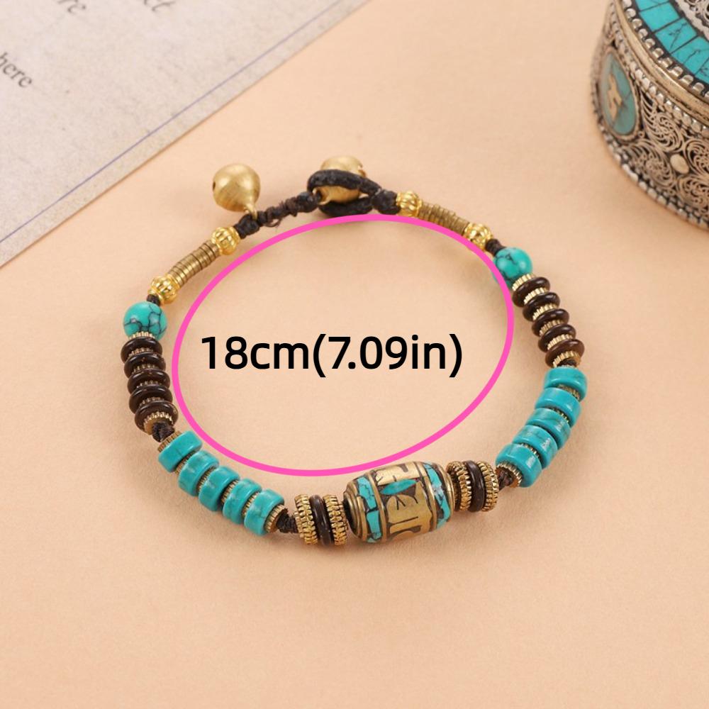Красочный браслет в тибетском стиле, ретро-браслет из бисера, модный браслет в стиле бохо, ювелирные изделия