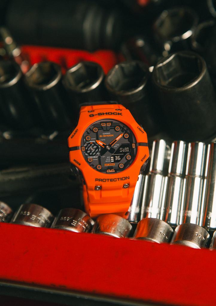 Часы оснащены Bluetooth и используют биопластик Оранжевый [Casio] G-Shock [] GA-B001FL-4AJF Мужские