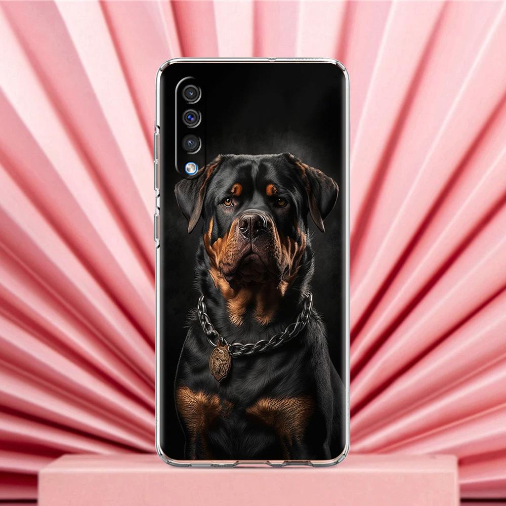 Чехол для телефона Samsung A56 A36 A26 A24 A16 A14 A12 A32 A50 A70 A20E A22 A40 A34 A54 A42 A52 5G A04s A06 Роквейлер Собака