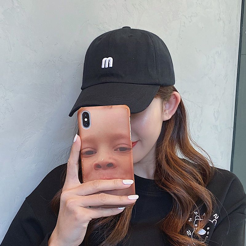 Sun Protection Baseball Cap With Wide Brim For Women And Men Cotton Embroidered Letter Design
