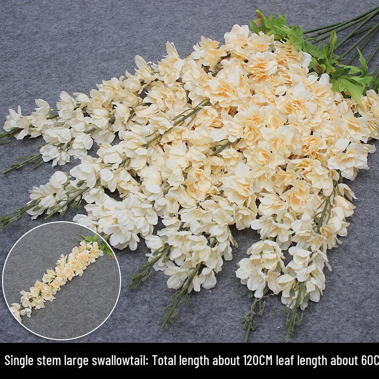 Свадебный декор из шелковых цветов шампанского - Искусственные элементы цветочного оформления потолка и прохода