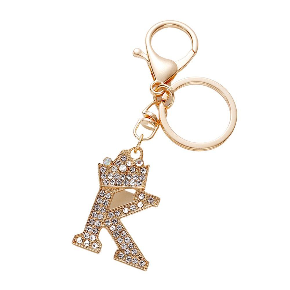 Автомобильный брелок с английским алфавитом, брелок для ключей с 26 буквами, брелок с 26 буквами, брелок с буквой Корона