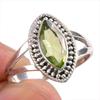 Натуральный драгоценный камень перидот, ювелирное кольцо ручной работы из цельного серебра 925 пробы, размер 7,5 a5J83