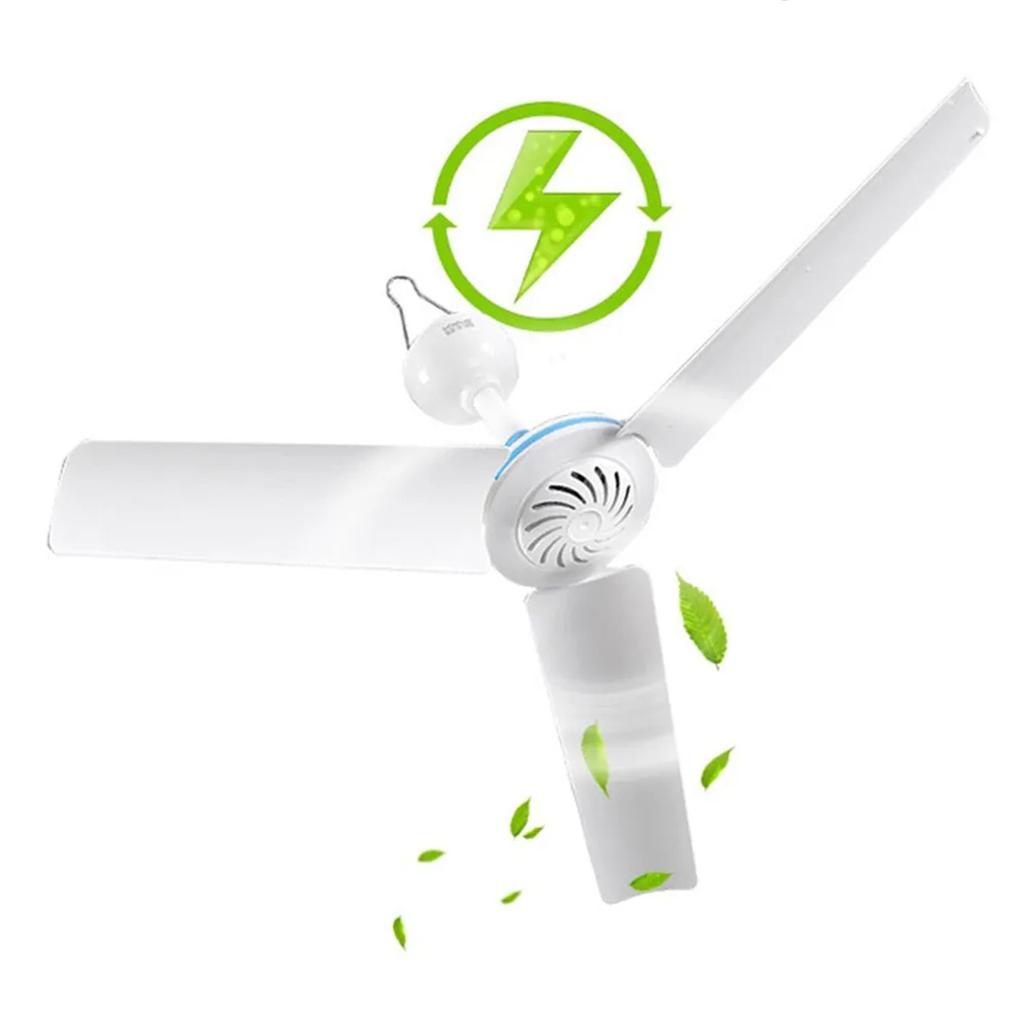 Малый трехстворчатый потолочный вентилятор, 500 мм, 220 В, двухконтактная вилка стандарта США