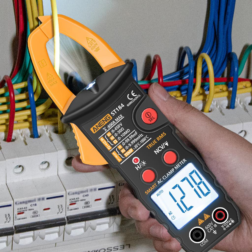 Aneng Цифровой мультиметр True RMS, клещи, детектор напряжения постоянного/переменного тока, амперметр переменного тока с омом