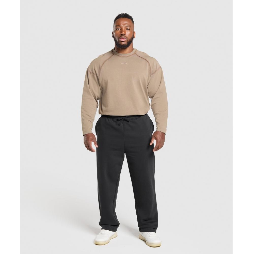 Gymshark Футболка HeavyweighT с длинным рукавом LifeStyle Brown A2b5f Nc0s