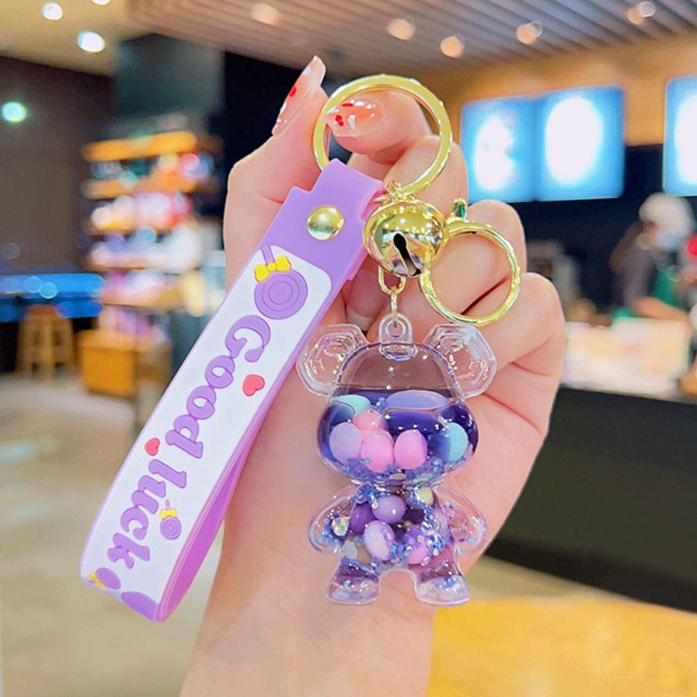 Мультяшный медведь, плавающий в масле, акриловый кулон в виде мультяшного медведя, подарок для девочки