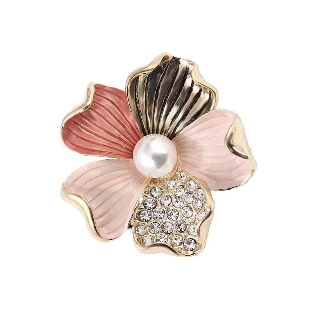 Beautiful Flower Enamel Accessory Alloy Badge Fashion Brooch Clothing Jewelry Suitable for Gifting or Own Collection