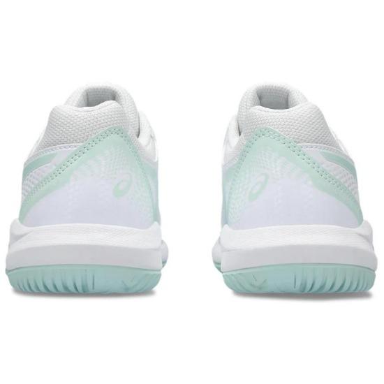 Asics Широкие белые бледно-голубые женские кроссовки Gel Dedicate 8 1042A235-102