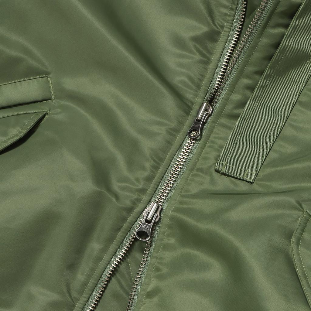 Vans Tokyo Design Collective Mte Ma-1 Fw24 Модная куртка пилота без застежки с длинным рукавом Унисекс куртка Бронзово-зеленый VN000FSKZY4