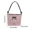 Versatile Bow Bucket Bag Adjustable Strap Women's Handbag Simple Crossbody Bag  Daily
